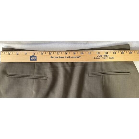 Banana Republic Skirt Womens Size 14 Olive Mini Lined 100% Wool Made In Italy - Picture 8 of 9